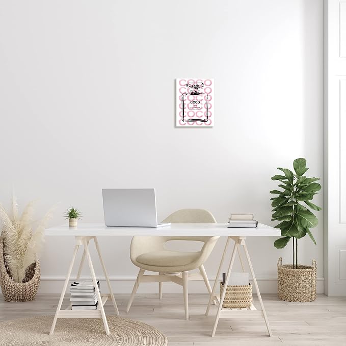 'Glam Perfume Bottle Brand Text'| Wall Plaque Art | Stupell Industries | 10 x 15 Inches, Easy to Hang and Sturdy, Made in USA, by Amanda Greenwood