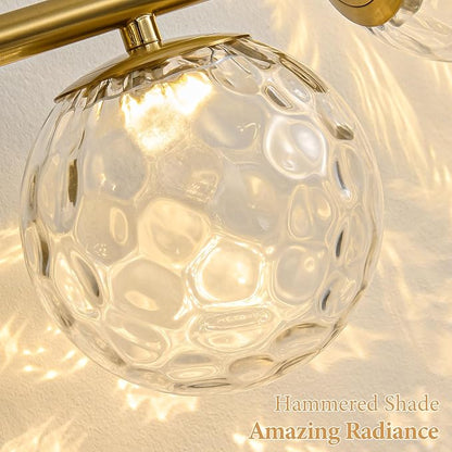 ALIYIQI LED Bathroom Vanity Light Fixtures,Brushed Gold Brass Bathroom Light Fixtures