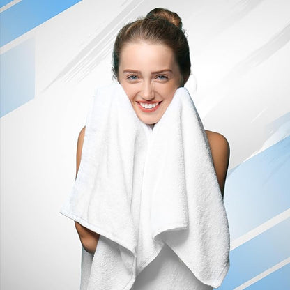 Infinitee Xclusives Luxury 100% Cotton Towel Set – 8 Piece Bathroom Towel Set (2 Bath Towels, 2 Hand Towels, 4 Washcloths) – Soft & Absorbent Towels for Bathroom (Vivid Green)