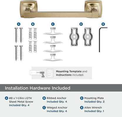 Amerock Stature Golden Champagne 8 inch (203mm) Towel Bar, BH36095BBZ