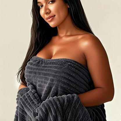 Luxury 2-Piece Quick-Dry Bath Towel Set 27.5X 55 Inches – Ultra Soft Microfiber for Bathroom, Bar, Pool, Gym & Travel – Elegant Twill Design