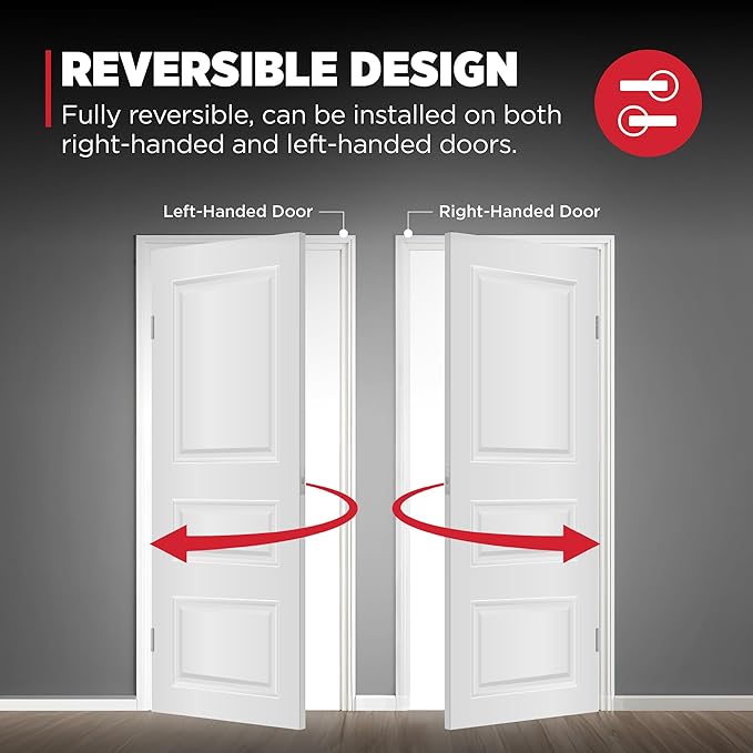 Kwikset Henley Dummy Door Handle, Single Sided Lever for Closets, French Double Doors, and Pantry, Matte Black Non-Turning Reversible Interior Push/Pull Lever, with Microban Protection
