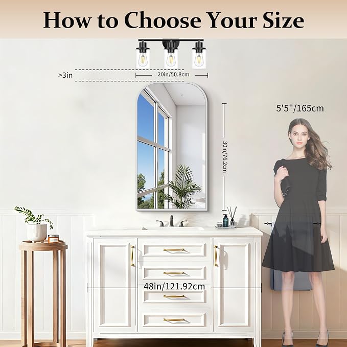 COFENY Bathroom Mirror, 20x36 inch Silver Rectangle Wall Mounted Mirror with Thin Frame, Bathroom Vanity Mirrors for Over Sink, Entryway, Living Room, Bedroom
