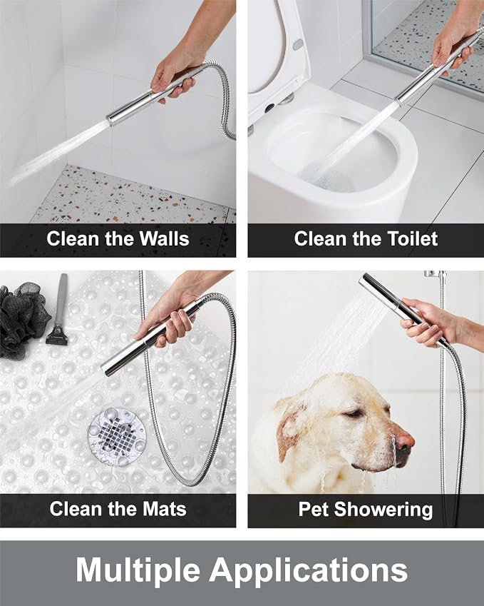 Aolemi Shower System with Rain Head and Handheld,12-Inch,Polish Chrome | High-Pressure Shower Faucet Set with Dual-Function Handheld,Rough-In Valve,1.8 GPM,Ceiling Mount Trim Kit