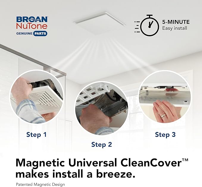 Broan-NuTone RCM700 Magnetic Universal CleanCover™ Bath Fan Replacement Grille