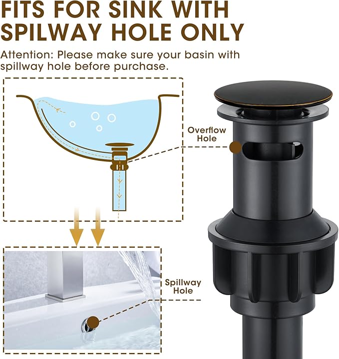 Rustic Oil Rubbed Bronze Bathroom Faucet, 360° Rotatable Spout, 2 Handles, 3 Hole Widespread, Pop Up Drain & Supply Lines Included, Antique Style (L2304-ORB)