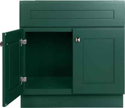 Design House Brookings Bathroom Vanity, 30", Hunt Club | Adjustable Hinges, Freestanding, Contemporary/Modern, Wood, Bath, 215434