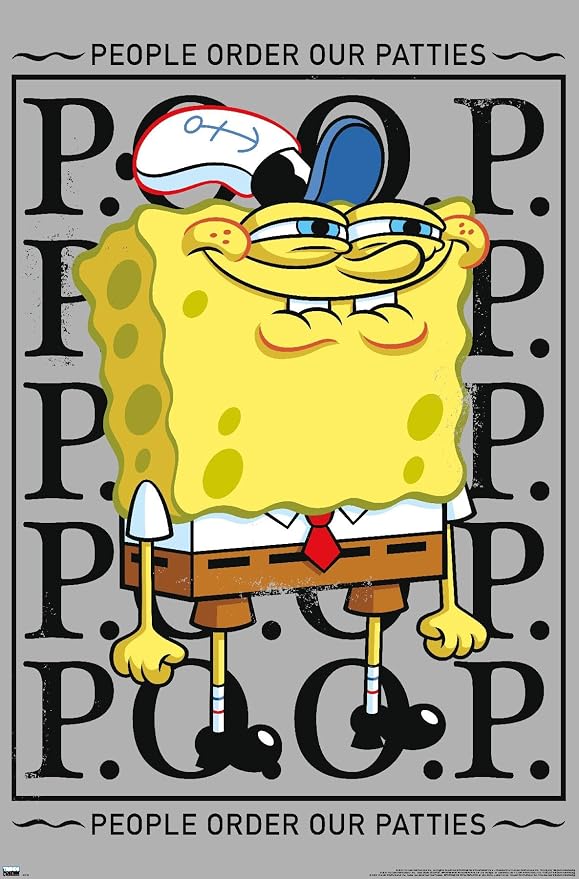 Nickelodeon Spongebob - P.O.O.P. Wall Poster, 34L" x 22.4W", Premium Unframed Version