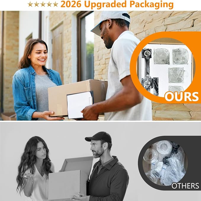 27” Bathroom Light Fixtures Over Mirror, 4-Light Gold Vanity Light | Square Clear Glass & Durable Metal, Quick & Easy Installation, Standard E26 Socket, Bright Bathroom Lighting