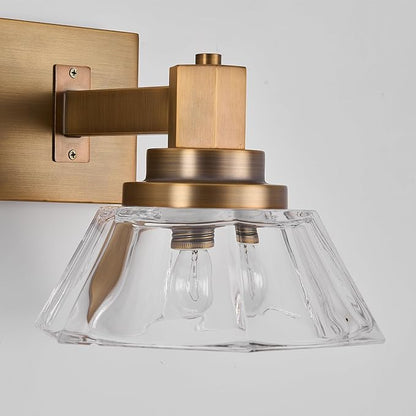 Vintage Vanity Lights 2-Light Bathroom Light Fixtures Antique Brass Vanity Light for Bathroom(7.7pounds)