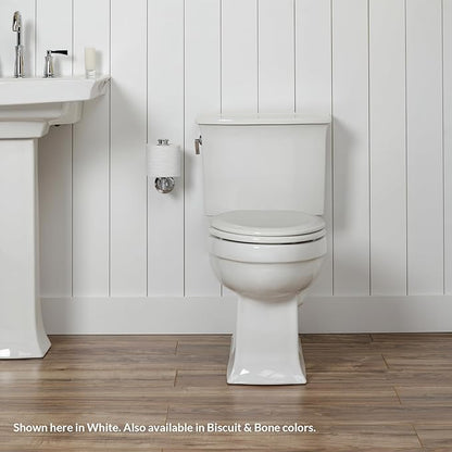 Mayfair Cameron Biscuit Toilet Seat, Non Slip Heavy Duty Wood, Easy Clean, Made in USA, Elongated (Pack of 2)