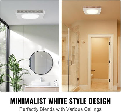 VEVOR Bathroom Exhaust Fan 80 CFM - High-Efficiency Ventilation with All-Copper Motor, 1.5 Sones Low Noise, Remote Control, Energy-Saving Ceiling Fan (Attic Access Required)