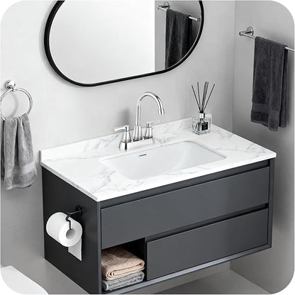 Polished Chrome Bathroom Faucet 3 Hole, 4 Inch 2-Handle Centerset Bathroom Sink Faucet, Faucet for Bathroom Sink 360° Swivel Bathroom Faucets RV Lavatory Vanity Faucet with Pop-up Drain