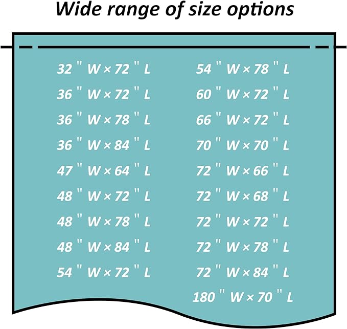 36x72 Stall Size Shower Curtain Liner Clear | 3 Bottom Magnets,7 Rustproof Grommets,Water Proof Heavy Duty PEVA,36W x 72H for Small Bathroom or Shower Stall