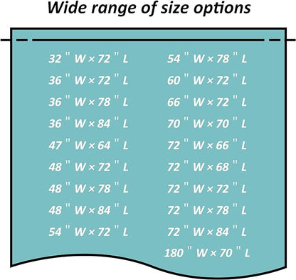 48x84 Stall Size Shower Curtain Liner Clear | 3 Bottom Magnets,8 Rustproof Grommets,Water Proof Heavy Duty PEVA,48W x 84H for Shower Stall Extra Long Size