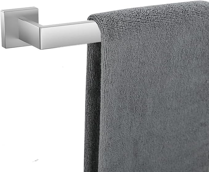 Towel Bar for Bathroom 36 Inch Brushed Nickel Towel Holder 12/16/20/24/28/32/36 Inch Stainless Steel SUS304 Rustproof Towel Rack Modern Square Towel Rod for Bathroom Wall (1, Brushed Nickel, 36 Inch)