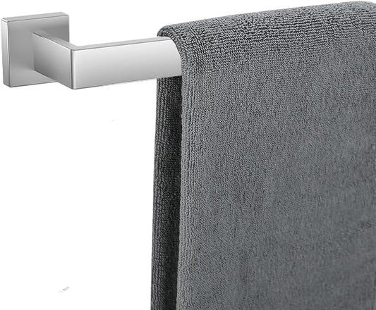 Towel Bar for Bathroom 28 Inch Brushed Nickel Towel Holder 12/16/20/24/28/32/36 Inch Stainless Steel SUS304 Rustproof Towel Rack Modern Square Towel Rod for Bathroom Wall (1, Brushed Nickel, 28 Inch)