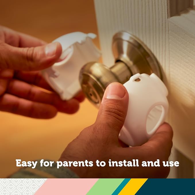 Safety 1st Parent Grip Door Knob Covers, Gray