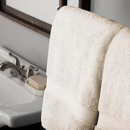 SUPERIOR Egyptian Cotton Ultra Plush & Absorbent, 10 Piece Set, Cream | Quick Dry, Soft Luxury Towel Set, Bath Essentials, Guest Bath, Spa, 2 Bath, 4 Hand, 4 Face Towels, Madeline Towels