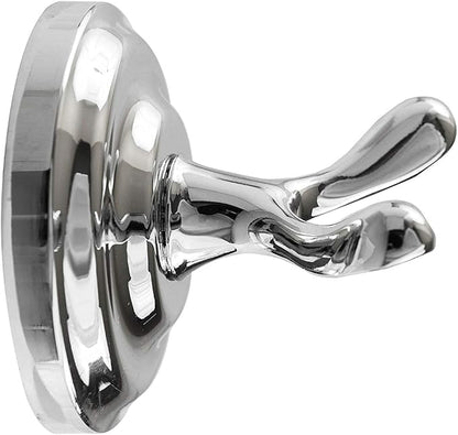 SENTO ROBIKI Modern Silver Bathroom Hardware Accessories Set, Includes Robe Hook, Toilet Paper Holder, Towel Ring, 24" Towel Bar, Duty Metal Bath Hardware Set Wall Mounted(4-Piece, Polished Chrome)