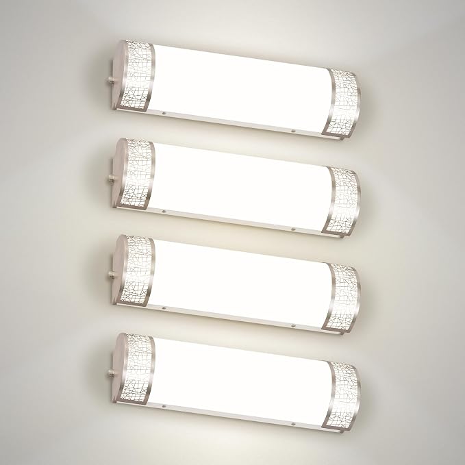 ASD 18 Inch LED Bathroom Vanity Light, 5CCT 2700K-5000K 20W, Dimmable Bathroom Light Fixtures, Modern Vanity Lights for Bathroom Lighting Fixtures Over Mirror, Wall Light Bar, Brushed Nickel, ETL, 4P