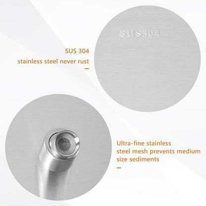 Shower Head with Extension Arm, High Pressure Square with ShowerArm, Stainless Steel Rainfall-Waterfall Full Body Coverage (12'' Shower with 16'' Arm, Brushed Nickel)