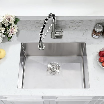 Undermount Laundry Sink with Faucet Combo, 23"x18"x12" Laundry Utility Sink Stainless Steel 12" Deep Laundry Room Sink 16 Gauge Single Bowl Undermount Kitchen Sinks