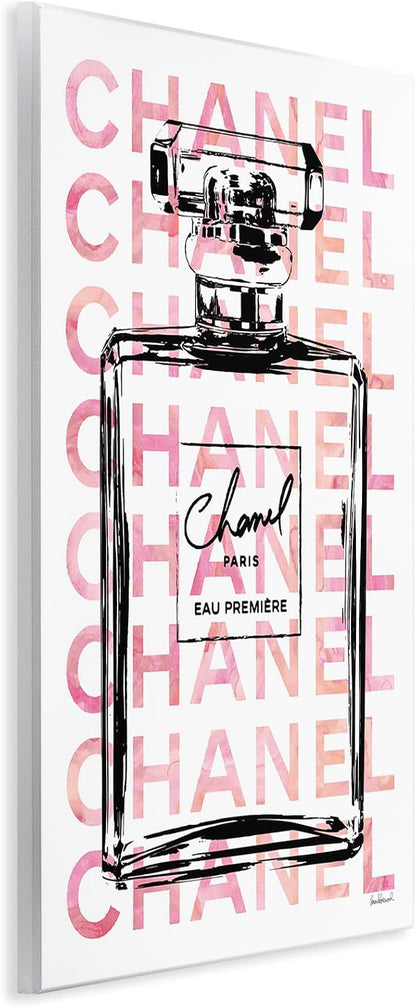 'Glam Perfume Bottle Brand Text'| Wall Plaque Art | Stupell Industries | 13 x 19 Inches, Easy to Hang and Sturdy, Made in USA, by Amanda Greenwood