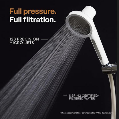 SecondShower Filtered Shower Head with Handheld for Hard Water - NSF Certified 99.9% Chlorine Removal, High Pressure, Korean Vitamin C Filter for Soft Skin & Hair (Forest Green)