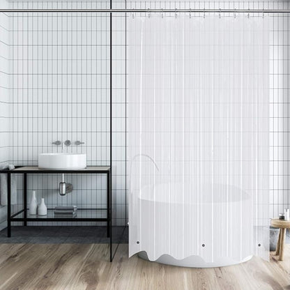 54x72 Stall Size Shower Curtain Liner Clear | 3 Bottom Magnets,10 Rustproof Grommets,Water Proof Heavy Duty PEVA,54W x 72H for Small Bathroom or Shower Stall