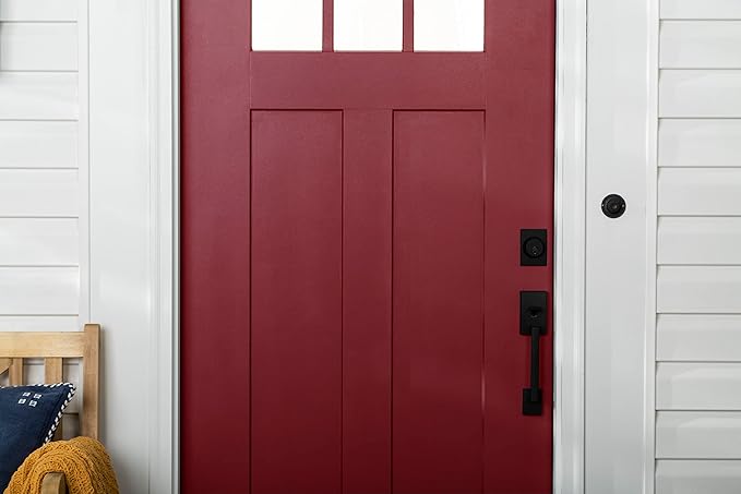 Rust-Oleum 369385 Advanced Dry Door & Trim Paint, Quart, Satin Cranberry