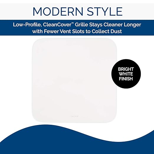 Broan-NuTone FG701S Universal CleanCover Bathroom Exhaust Upgrade Grille Cover, White Bath Fan Cover, Official Genuine Part