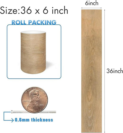 Lareko Peel and Stick Floor Tile, Waterproof Vinyl Plank Flooring | 12-Pack 18 Sq.Ft , Self-Adhesive Laminate Vinyl Tiles,Realistic Wood Grain for DIY Bathroom, Laundry Room & Rental Upgrades