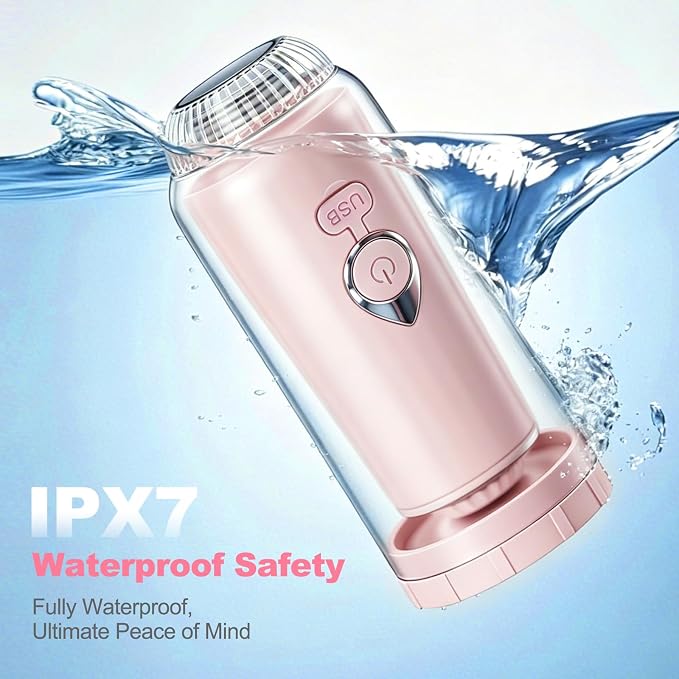 Portable Bidet for Travel - IPX7 Waterproof & 4 Spray Modes | 2 Quick‑Detachable Nozzles, Electric Handheld Bidet for Women, Compact Design for Home Travel Postpartum Personal Hygiene