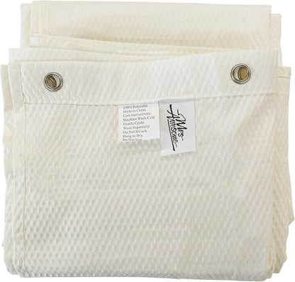 Embossed Microfiber Shower Curtain Liner 70 x 72 inches, Soft Fabric Shower Curtain Washable and Water Repellent,70x72, Cream