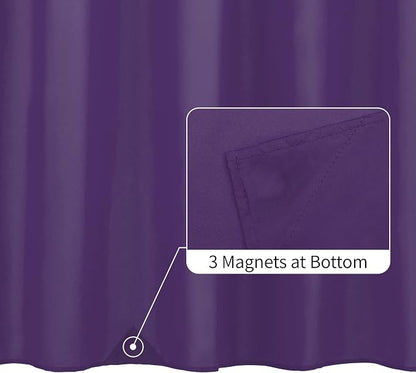 ALYVIA SPRING Waterproof Fabric Shower Curtain or Liner Royal Purple, 72x72 | 3 Magnets, Soft Cloth & Hotel Quality, Machine Washable, Light-Weight, Standard Size