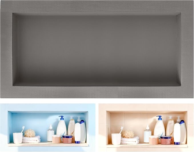 Tile Ready Shower Niche Insert 12"x28",Embedded Size 13"x29",Depth 4" | Waterproof and Ready-to-Tile Niche for Shower Wall,Recessed Showers Shelf Niches Box for Bathroom Renovation/Soap Storage