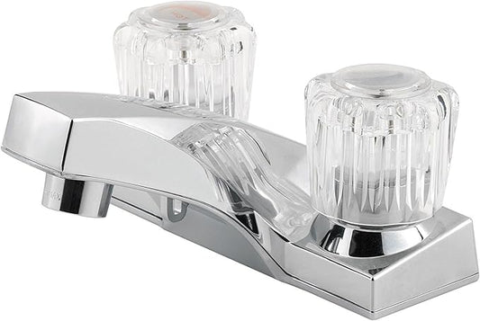 Pfister LG1436002 Pfirst Series 2-Handle 4 Inch Centerset Bathroom Faucet in Polished Chrome, Water-Efficient Model