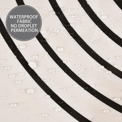 Boho Mid Century Shower Curtain, Modern Abstract with Hooks 72x72 | Rustproof Grommets, Quick Dry, Machine Washable, Premium Polyester, Waterproof Fabric, for Bathroom Bathtub Decor, Cream