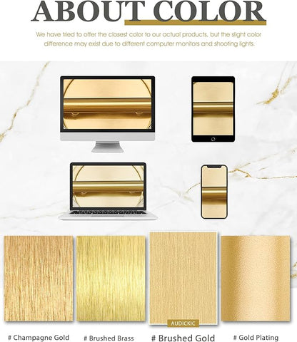 Bathroom Light Fixtures, 2-Light Brushed Gold Vanity Lights with Globe Clear Glass, Champagne Bronze Vanity Lighting Fixtures Over Mirror, AD-22280-2W-GD