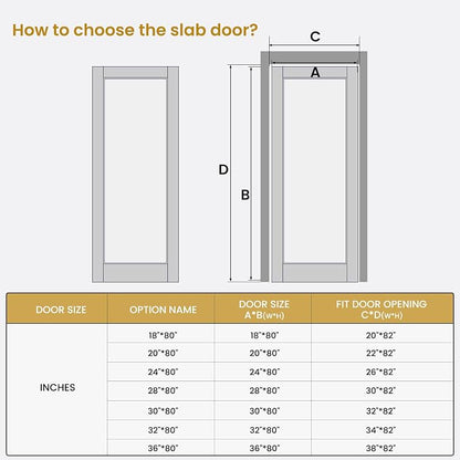 SMARTSTANDARD 24" x 80" Slab Door, Solid Core Interior Door, Pre-Assembled | 1-Panel without Hardware Kit, White Primed Shaker for Pantry, Bathroom, Laundry, Paintable Surface