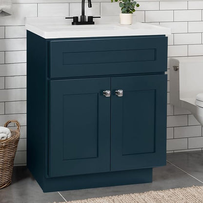 Design House Brookings Bathroom Vanity, 30", Dark Night | Adjustable Hinges, Freestanding, Contemporary/Modern, Wood, Bath, 215442