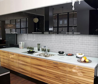 Peel and Stick Backsplash for Kitchen: Self Adhesive Wall Tiles for Bathroom - Vinyl Thick Back Splash Tile (10, Grey)