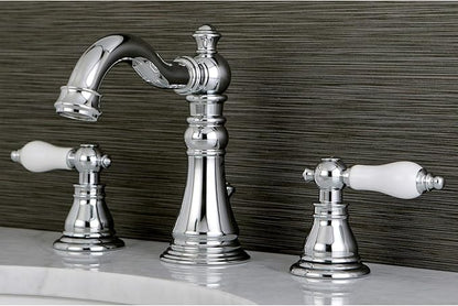 Kingston Brass FSC1971APL American Patriot Widespread Lavatory Faucet, 5-5/16" Spout Reach, Polished Chrome