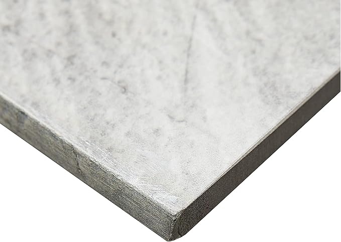 Daltile Perpetuo 3" X 24" Porcelain Marble Look Bullnose in Matte Eternal Grey (Sold by the piece)