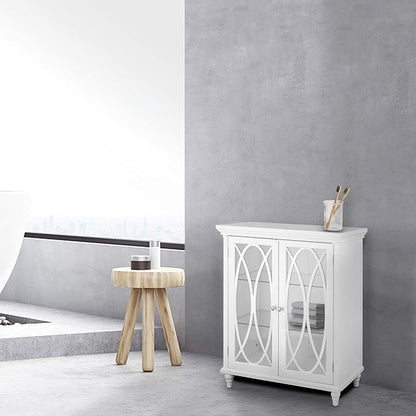 Teamson Home Florence 26 in. x 32 in. 2-Door Freestanding Wooden Floor Cabinet with Adjustable Shelves for Storage Solutions in Bathrooms, Kitchens, Laundry Rooms, Home Offices, White | Freestanding Wooden, Adjustable Shelves, For Bathrooms, Kitchens, ...