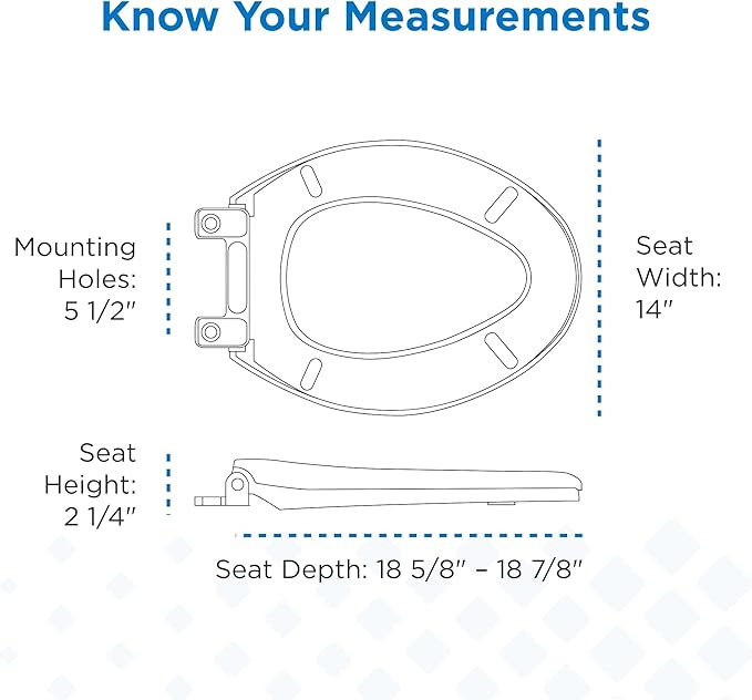 Gerber Elongated Toilet Seat with Cover, Standard Close, Quick & Easy Install, Heavy-Duty Plastic, Adjustable Fit for Standard Elongated Toilets, Durable & Fade-Resistant, White G0099216