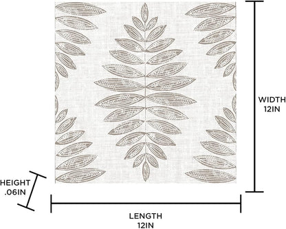 FloorPops FP3298 Foliage Peel & Stick Floor Tiles, Neutral