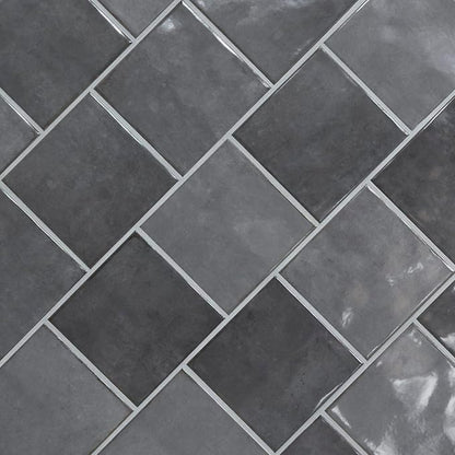 MSI Renzo Storm 5 in. x 5 in. Glossy Ceramic Square Wall Tile for Bathroom, Kitchen Backsplash, Accent Wall, and Shower