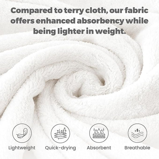 Towel Robe for Women – Soft Absorbent Kimono Bathrobe, Quick-Dry Spa Shower & Hotel Use